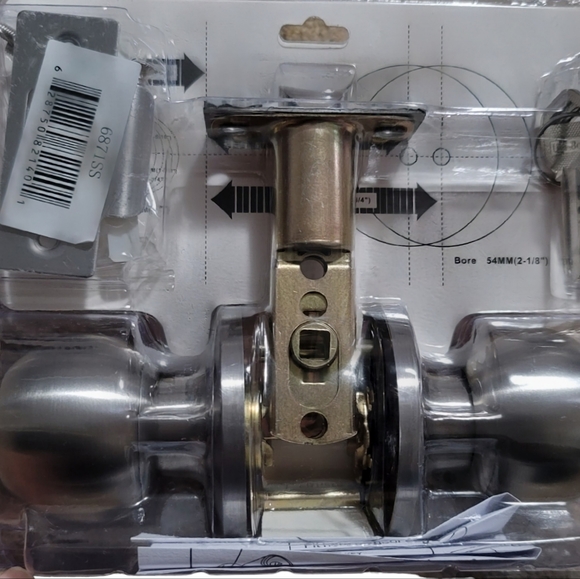 Entrance door lock round silver - Picture 2 of 3